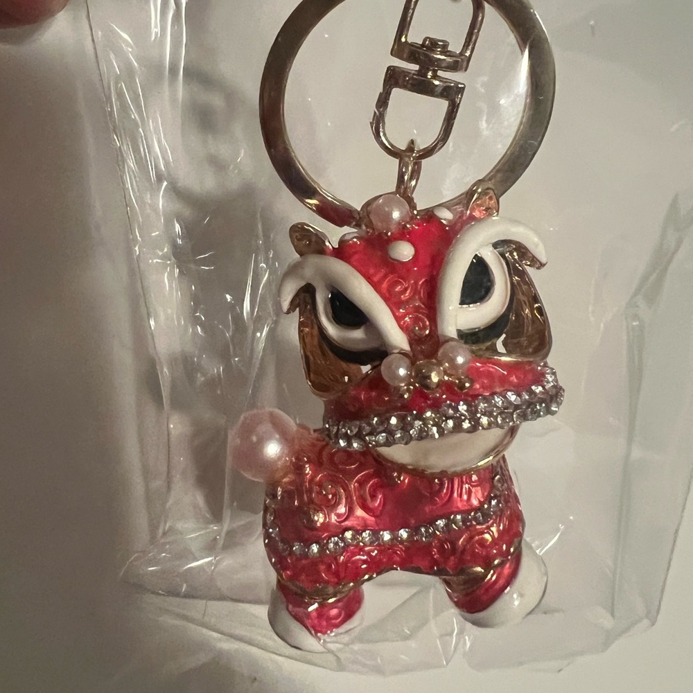 Red and Gold Dragon Keychain